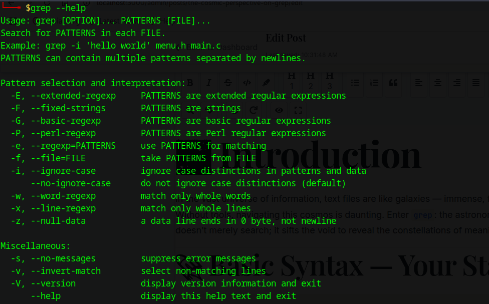Mastering `grep` in Linux: Your Cosmic Guide to Text Search